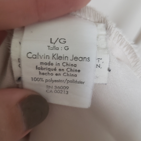 Calvin Klein Jeans Size L Tee Blouse - Picture 4 of 6